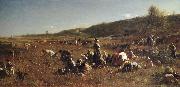 Eastman Johnson THe Cranberry Harvest,Island of Nantucket oil painting on canvas